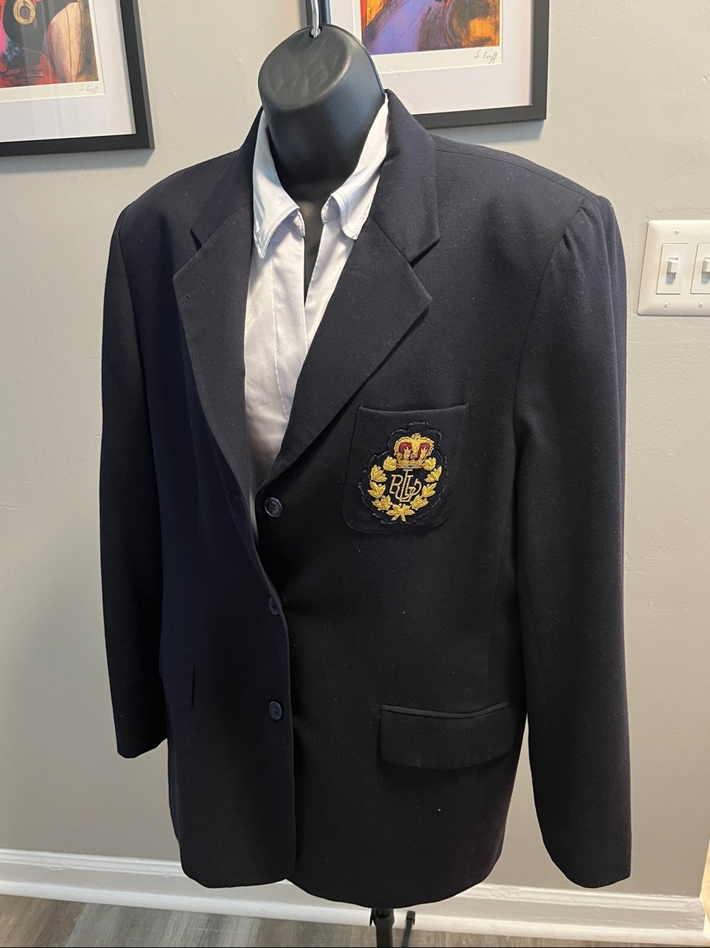 Ralph Lauren Black Crest Blazer
